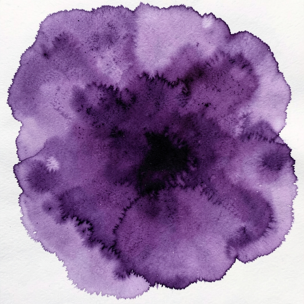 Soft watercolour wash in deep violet and lavender tones, evoking the depth and mystery of computational physics research